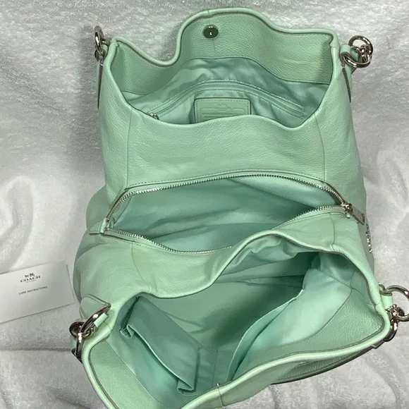 Coach Mint Green Leather Phoebe Shoulder Bag F35723 - Picture 6 of 16